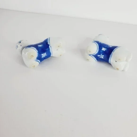 Vintage Chinese Asian Chopstick Rest Traditional Figurine Knife Rest Set of 2 - Picture 3 of 5